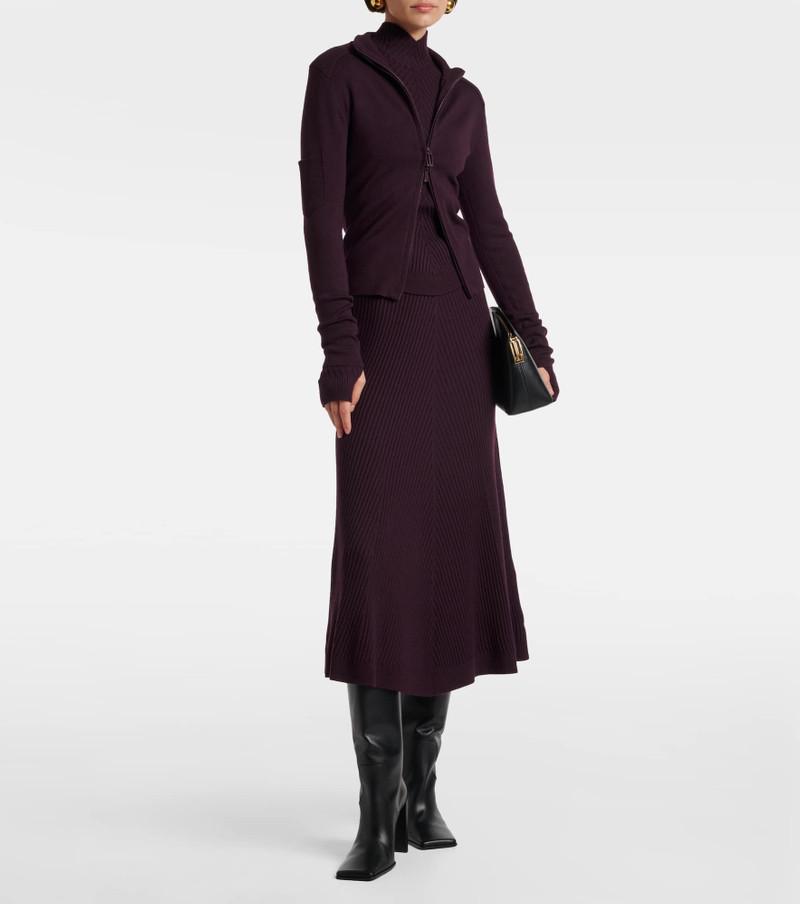 Victoria Beckham Wool-blend zip-up sweater outlook