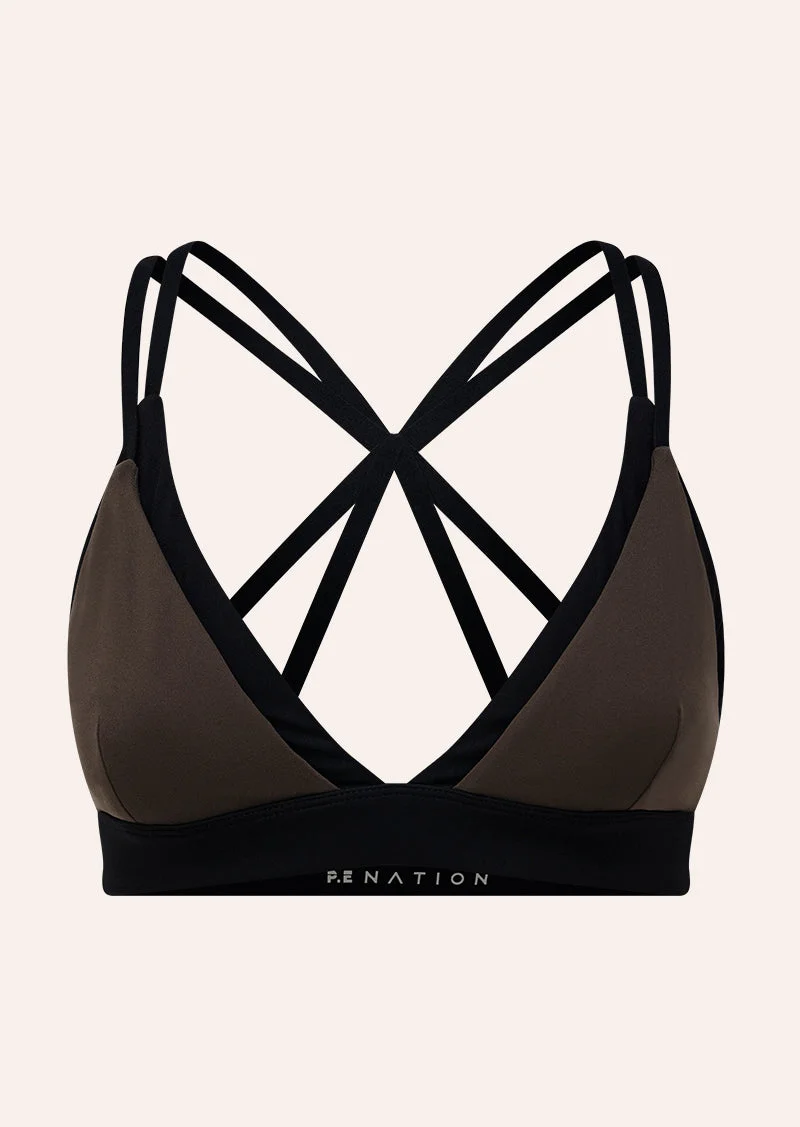 ACTIVATE SPORTS BRA IN DARK OLIVE - 1