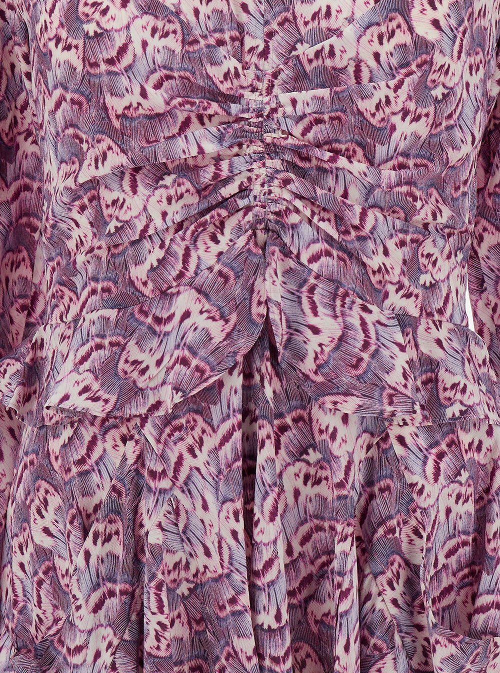 Isabel Marant Women Mini Violet Dress With All-Over Graphic Print In Stretch Silk Woman - 3
