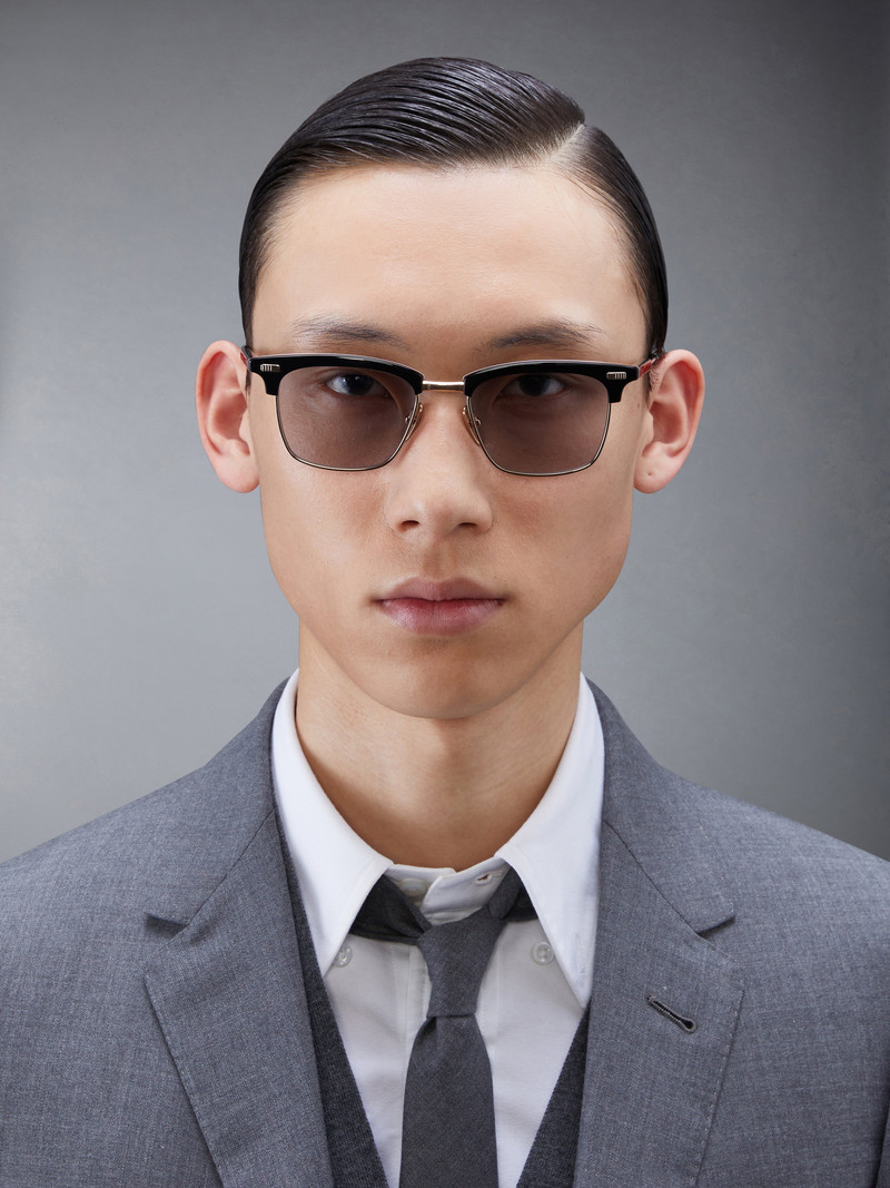 Thom Browne ACETATE AND TITANIUM RECTANGULAR SUNGLASSES outlook