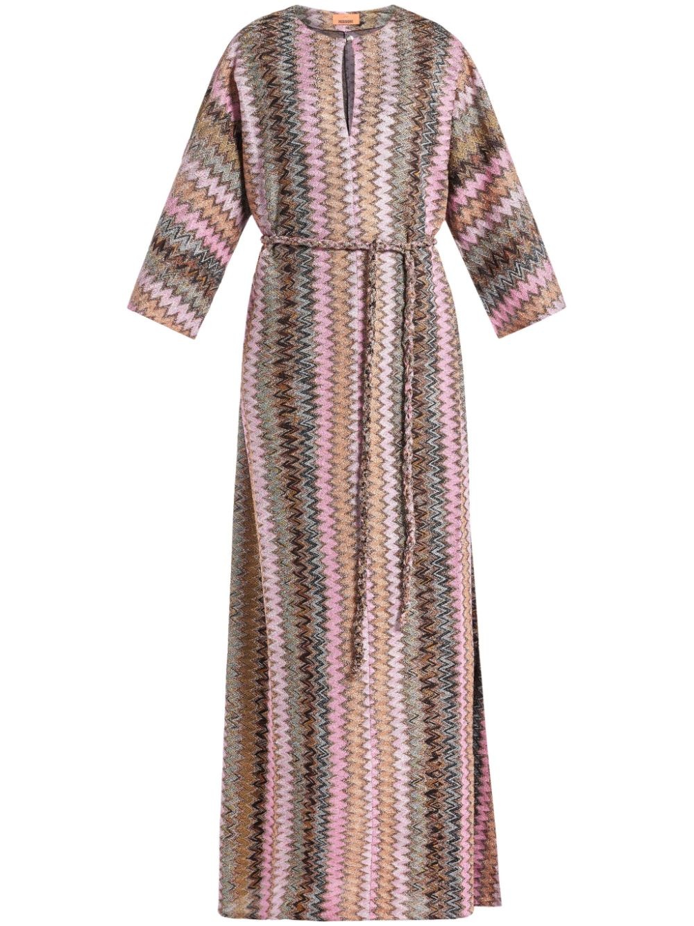 Zig-zag all-over pattern dress - 1