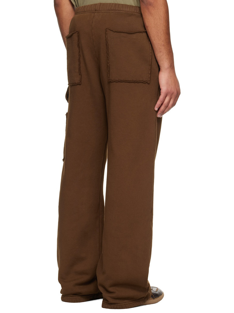 Brown Heavyweight Utility Puddle Sweatpants 3