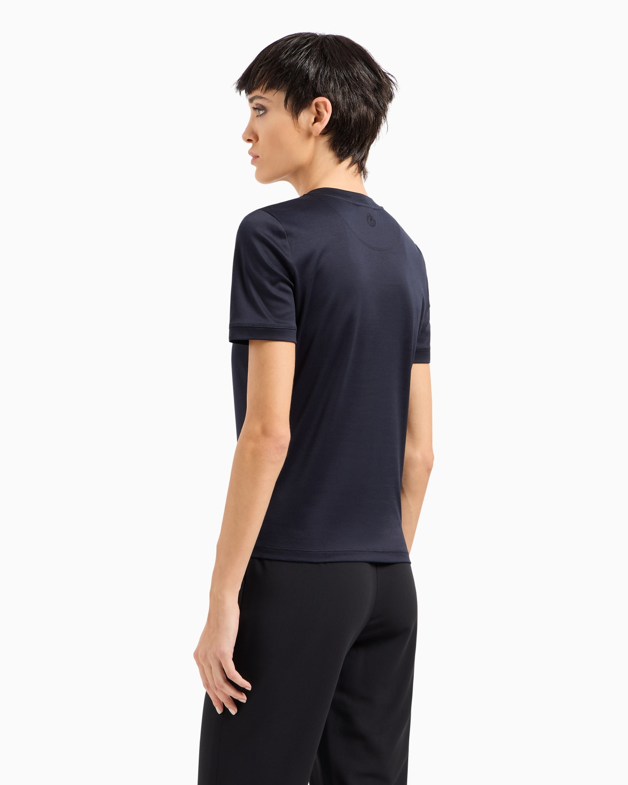 Short-sleeved crew-neck jumper in pure cashmere - 3
