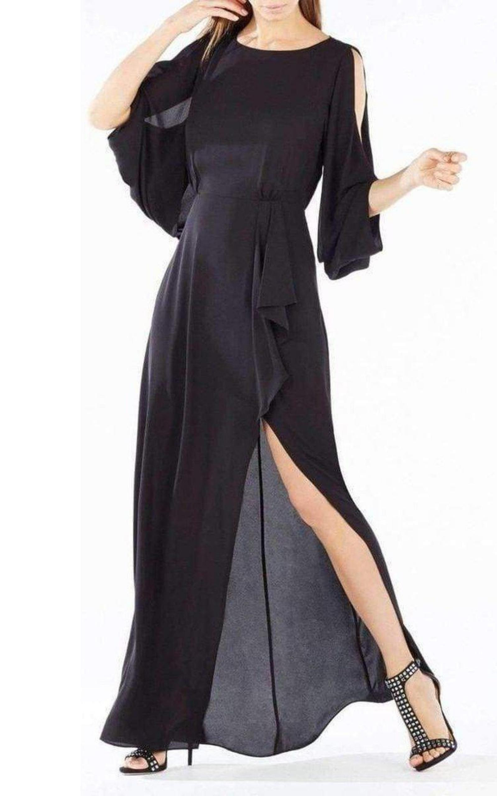 BCBGMAXAZRIA - Rayah Sequin Embroidered Draped Gown - 3