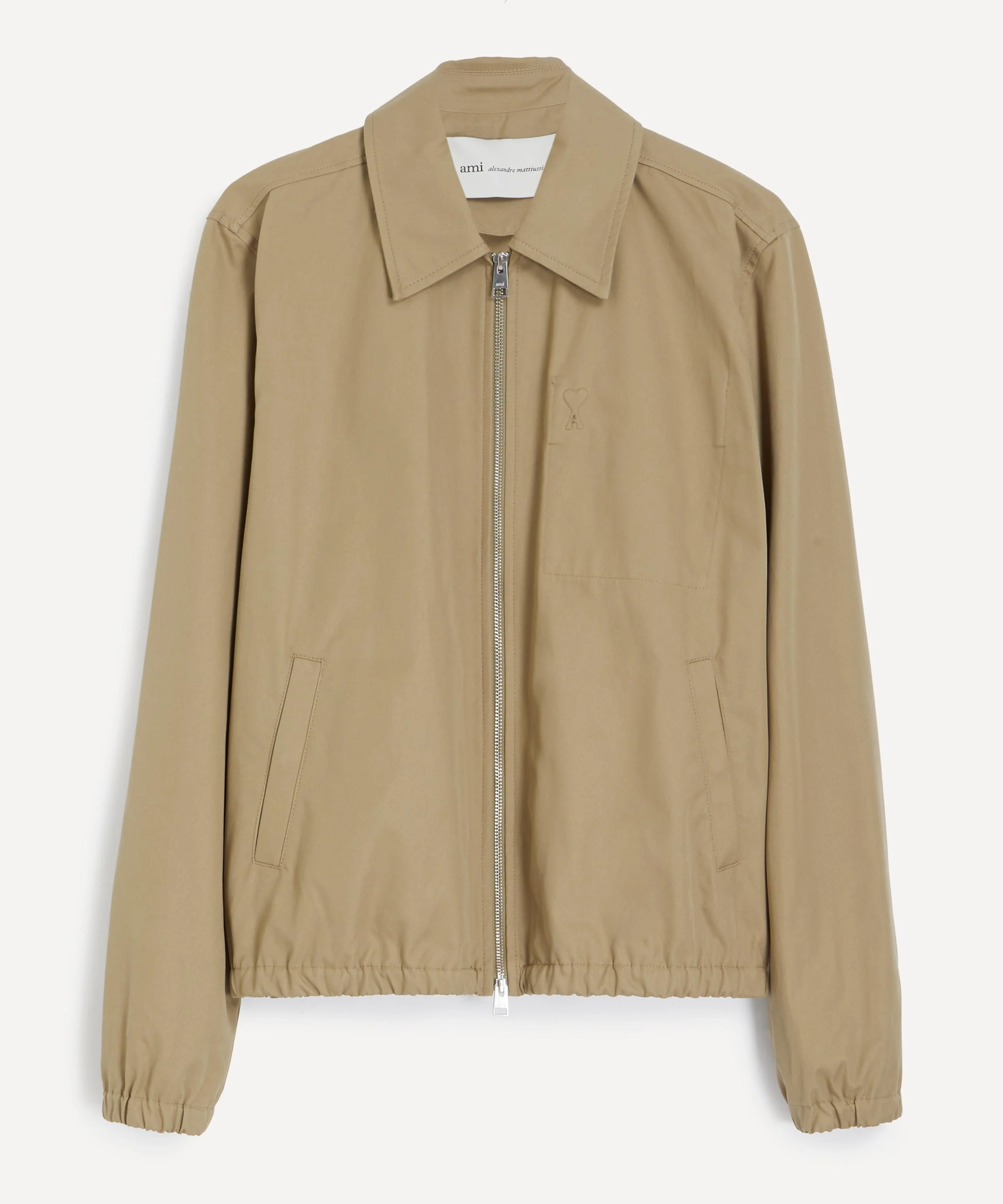 Beige Cotton Zip-Up Ami de Coeur Jacket - 1