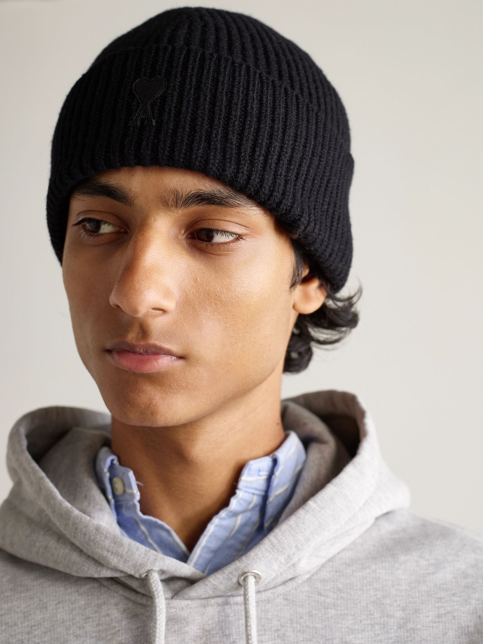 Logo-Appliquéd Ribbed Virgin Wool Beanie Black - 2