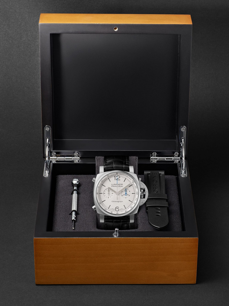 Luminor Chrono Automatic Flyback Chronograph Stainless Steel Watch, Ref. PAM1218 White 7