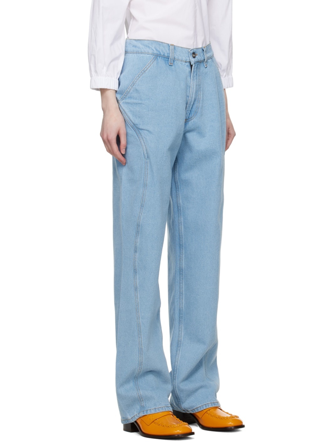 Indigo Engineered D Jeans - 2