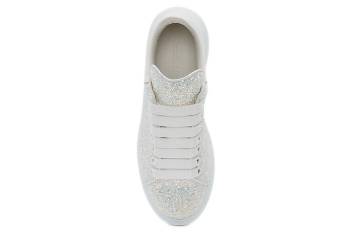 (WMNS) Alexander McQueen Oversized Glitter Sneaker 'Silver' 558944W4SA18316 - 5