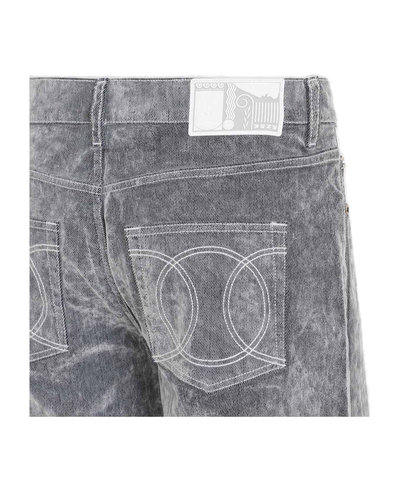 Faded Effect Denim Jeans - 3