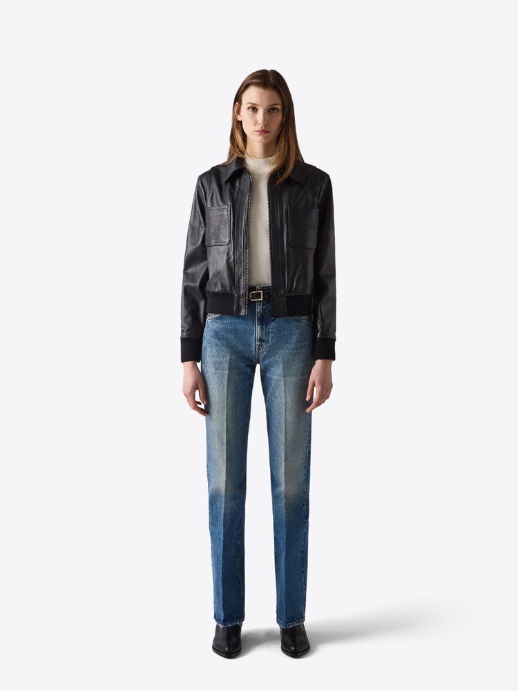 LEATHER JACKET 70 BLACK - 1