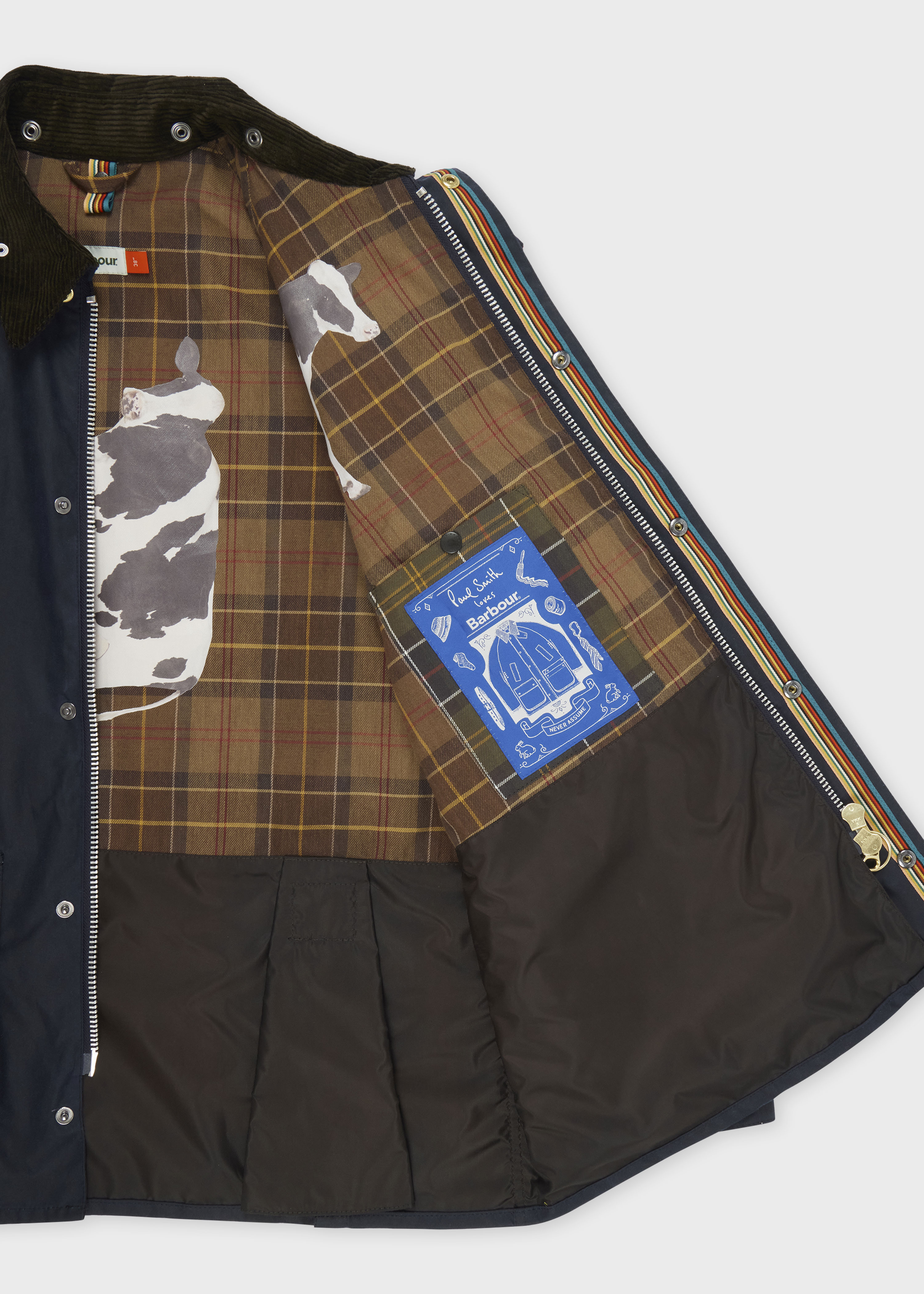 Paul Smith loves Barbour - Night Sky Oversized Bedale Wax Jacket - 2