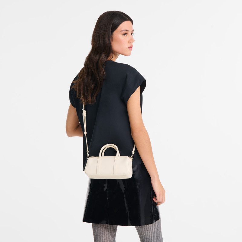 Longchamp Daylong S Handbag Ecru - Leather outlook