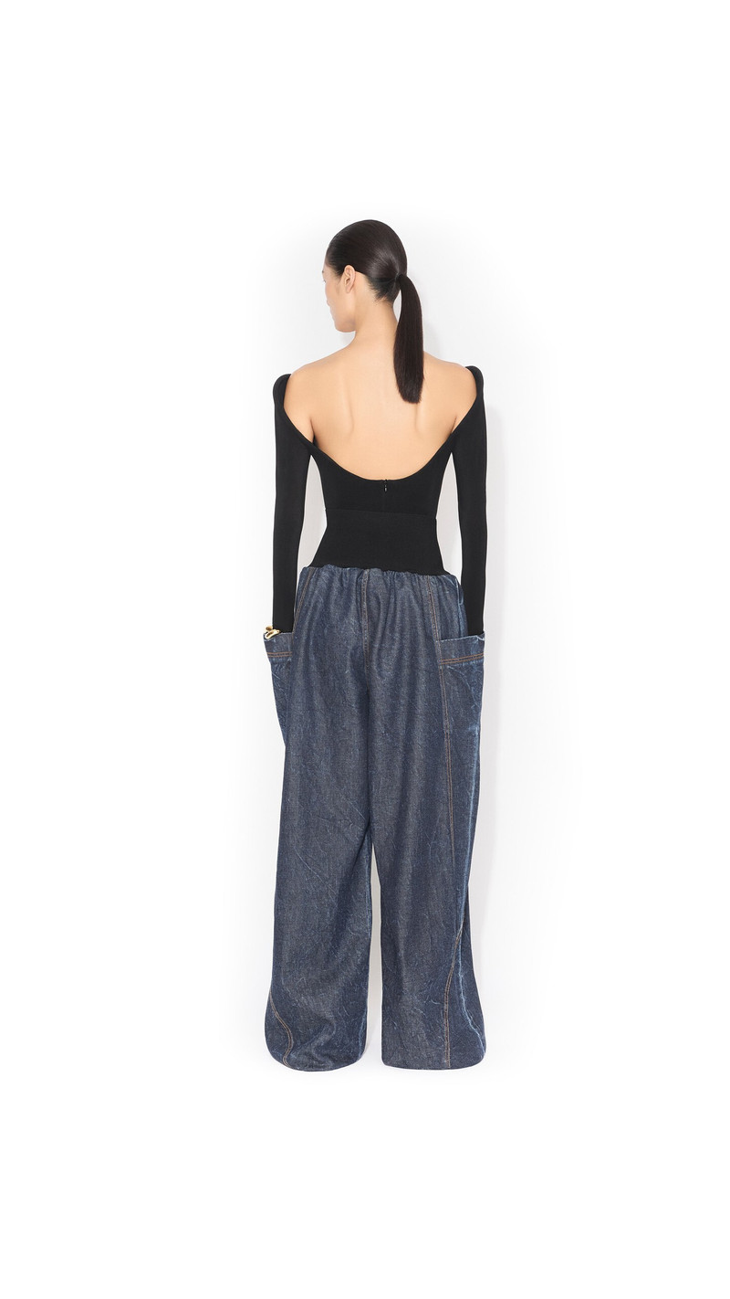 Alaïa TRACK DENIM PANTS outlook