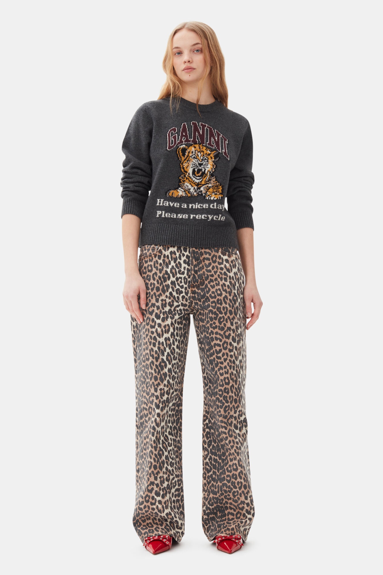 LEOPARD PRINTED IZEY JEANS - 2