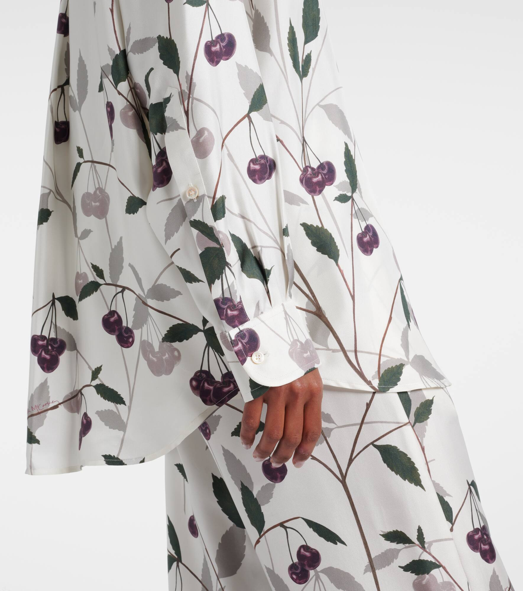 Printed silk twill shirt - 5