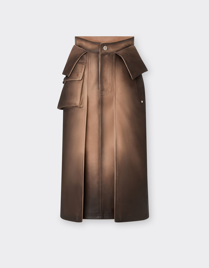 Airbrushed leather skirt 1