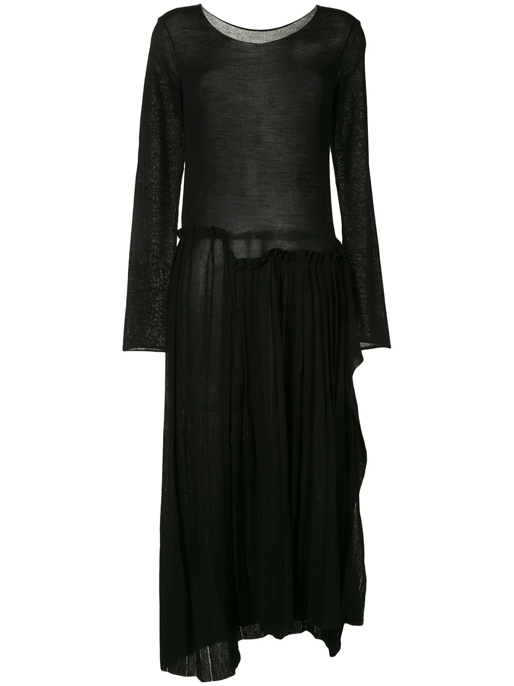 asymmetric pleated dress - 1