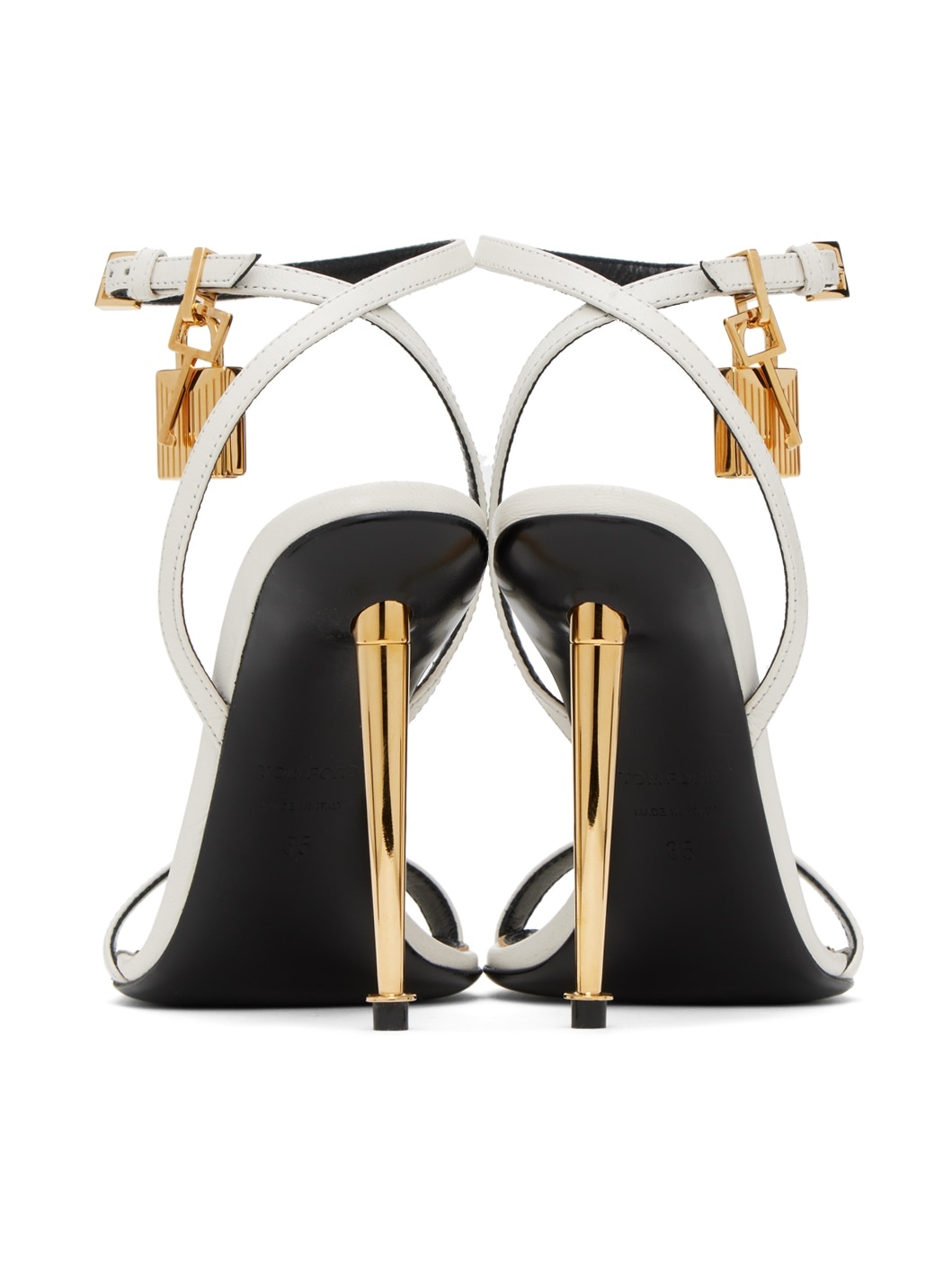 White Pointy Naked Sandals - 2
