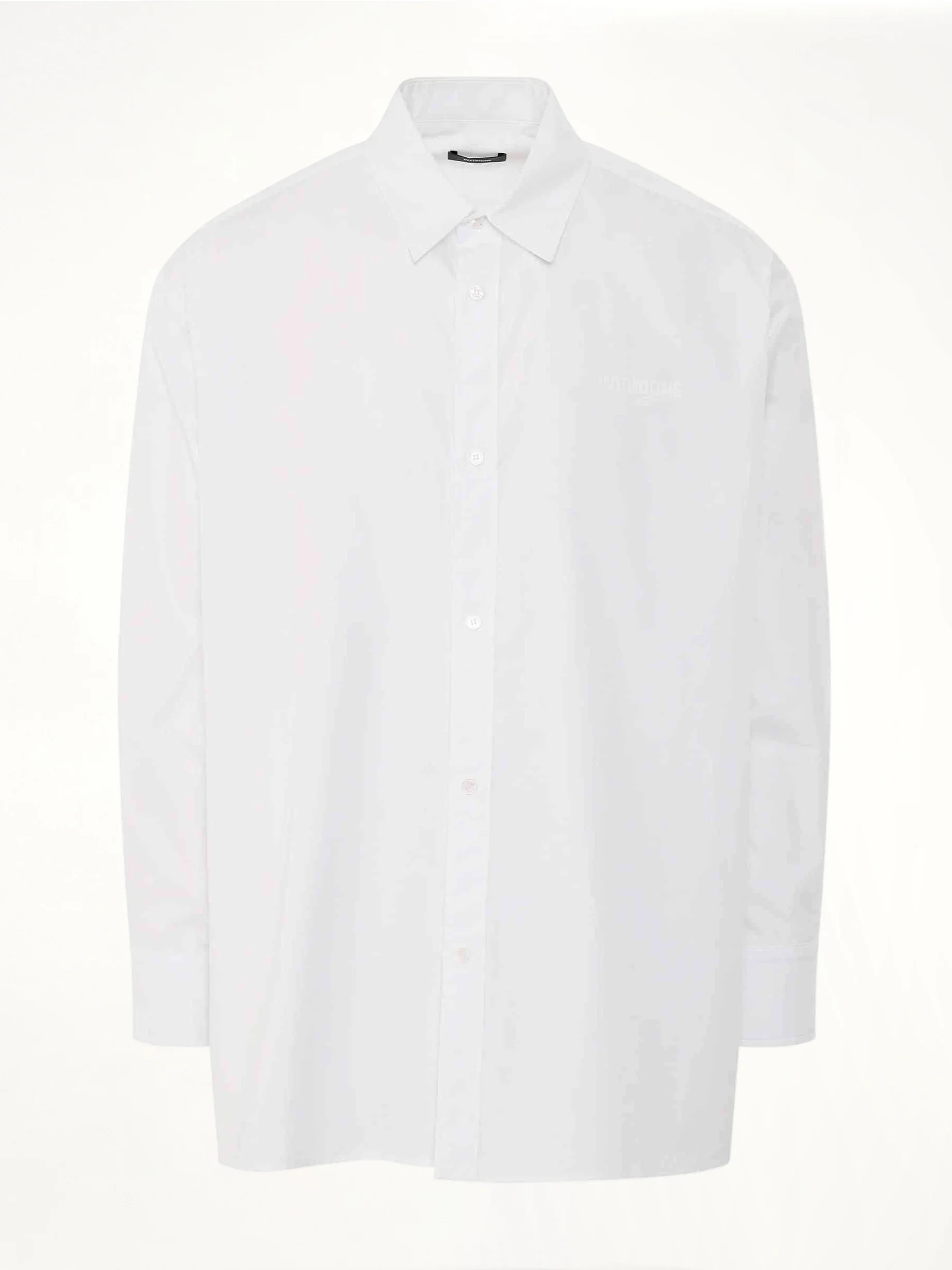 1506 Logo Print Cotton Shirt in White - 1