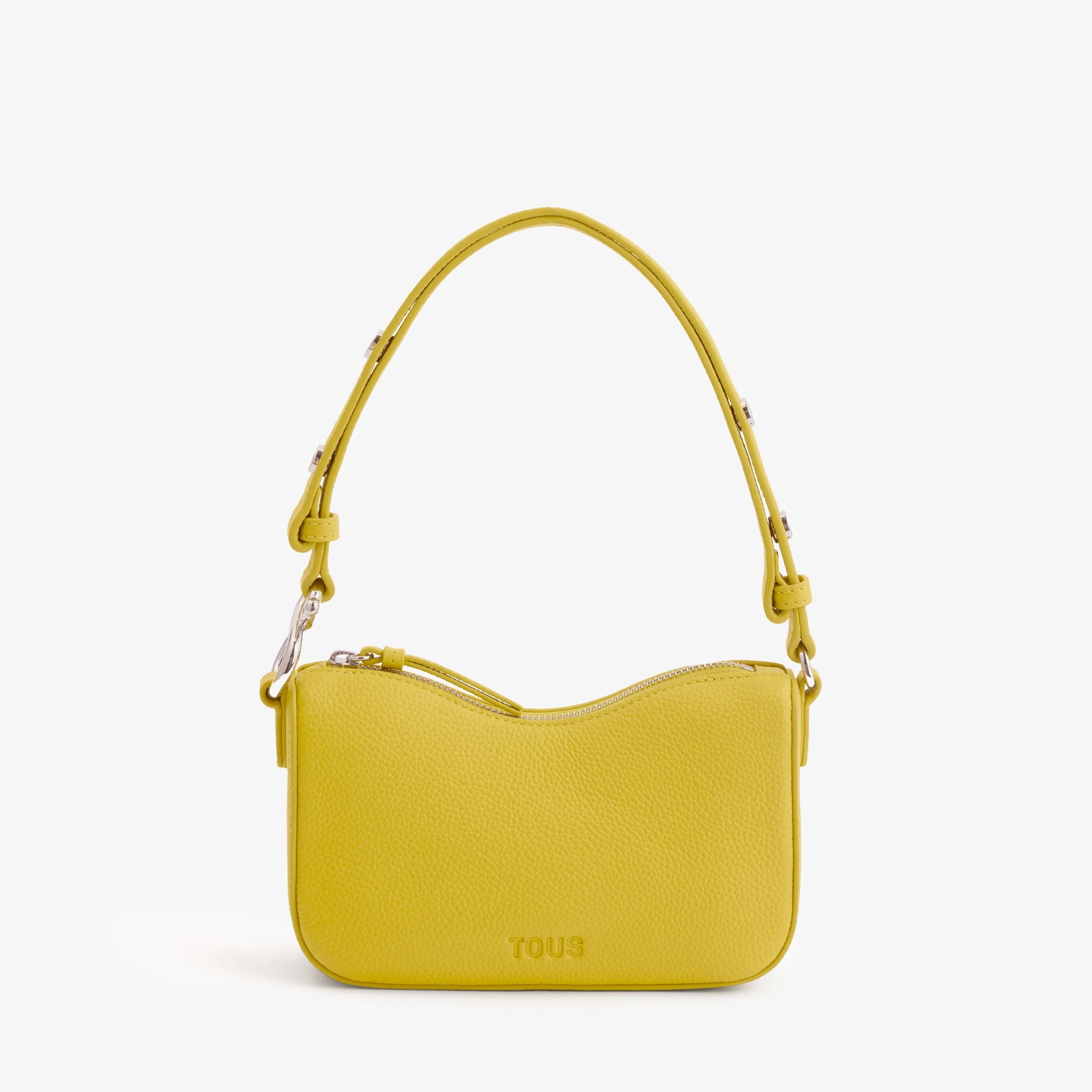 Mustard-colored leather Shoulder bag TOUS Infinity - 1