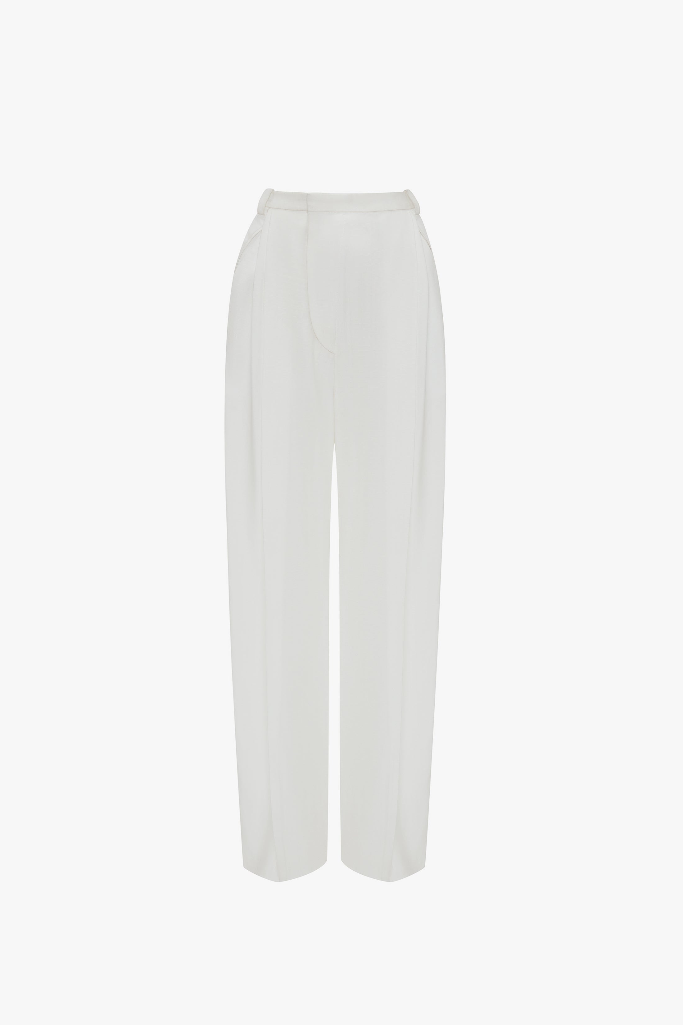 Wide Leg Trouser In White - 1