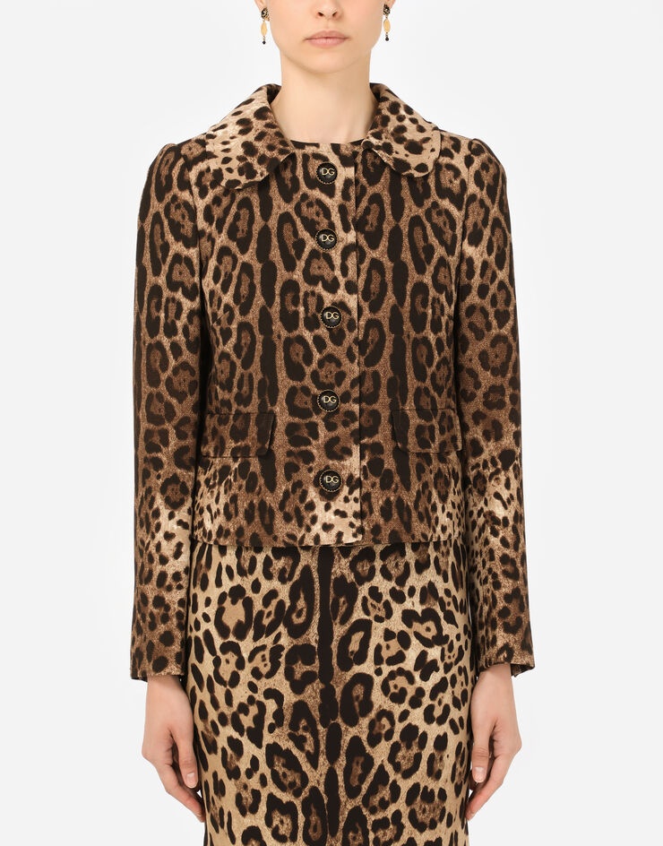 Wool Dolce jacket with leopard print - 1