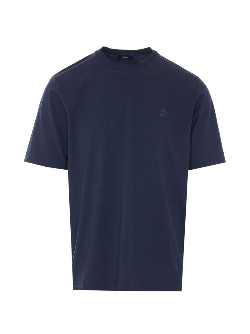 embroidered-logo crew-neck T-shirt 1
