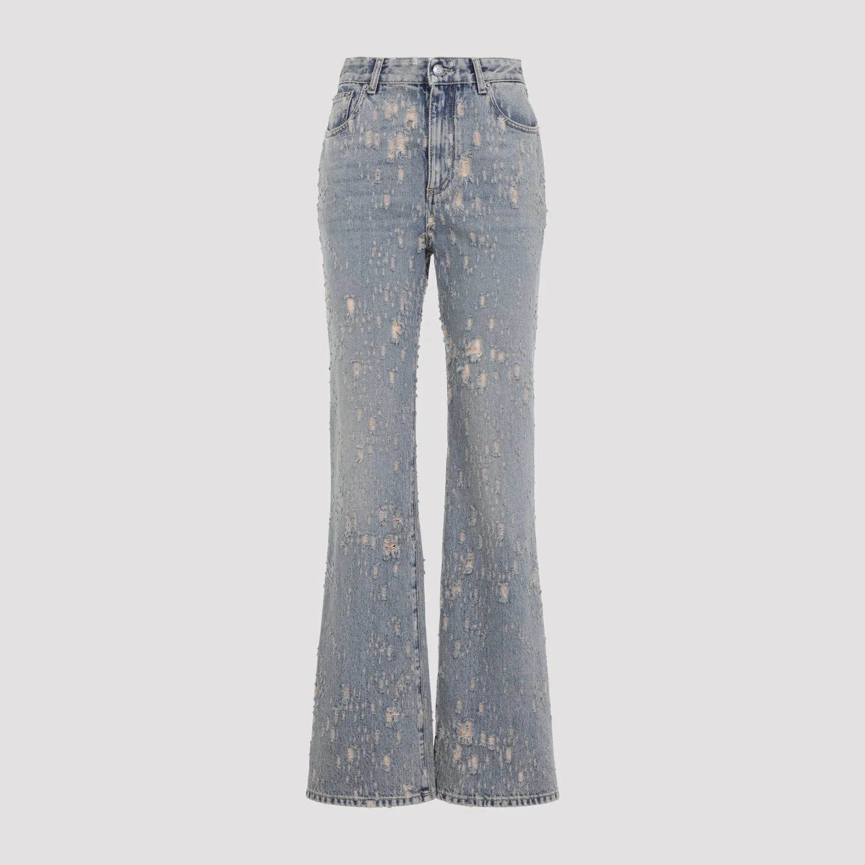 Alexander McQueen Distressed Flared Jeans - 1