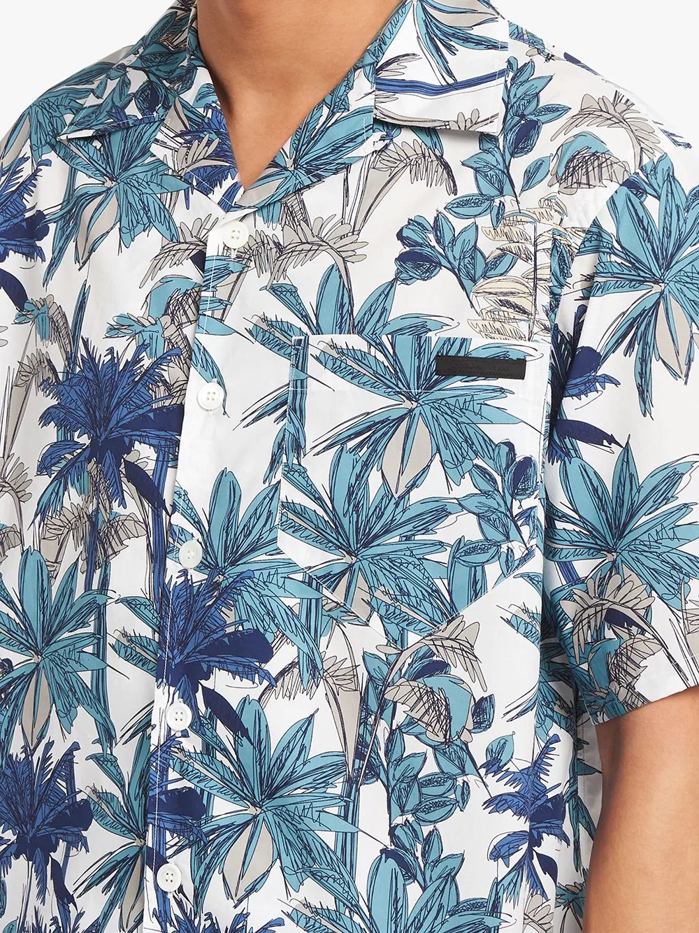 palm tree print bowling shirt - 5