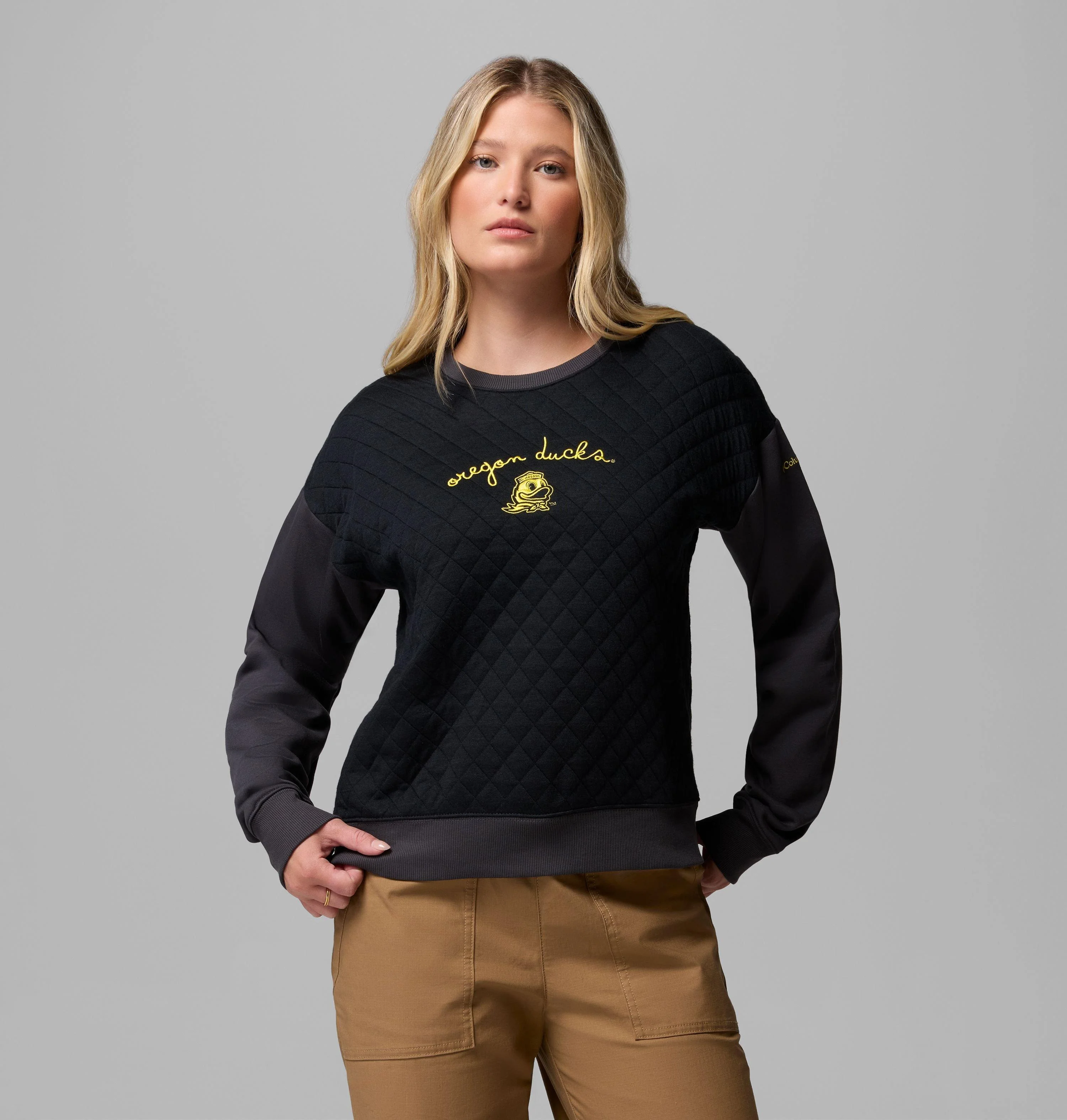 Women's Collegiate Hart Mountain Quilted Crew - Oregon - 1