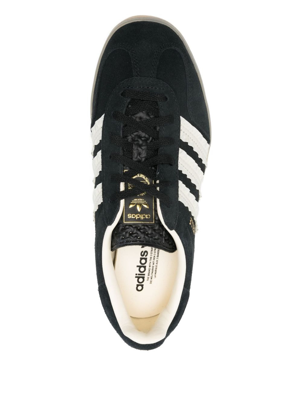Gazelle suede three-stripe sneakers - 4