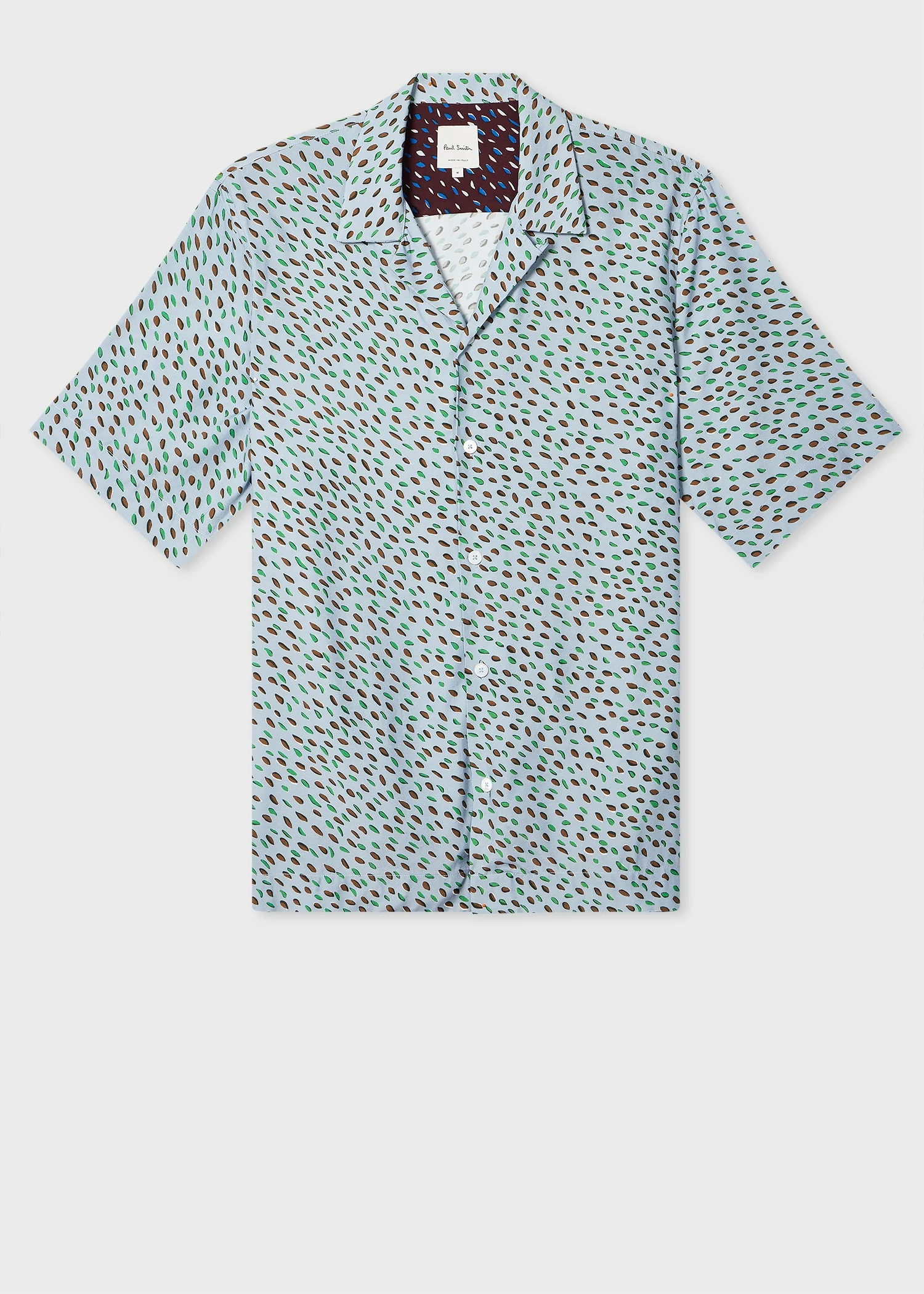 Light Blue 'Screen Dance' Print Short-Sleeve Shirt - 1