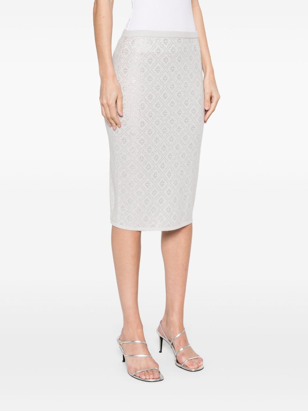 crystal-monogram skirt - 3