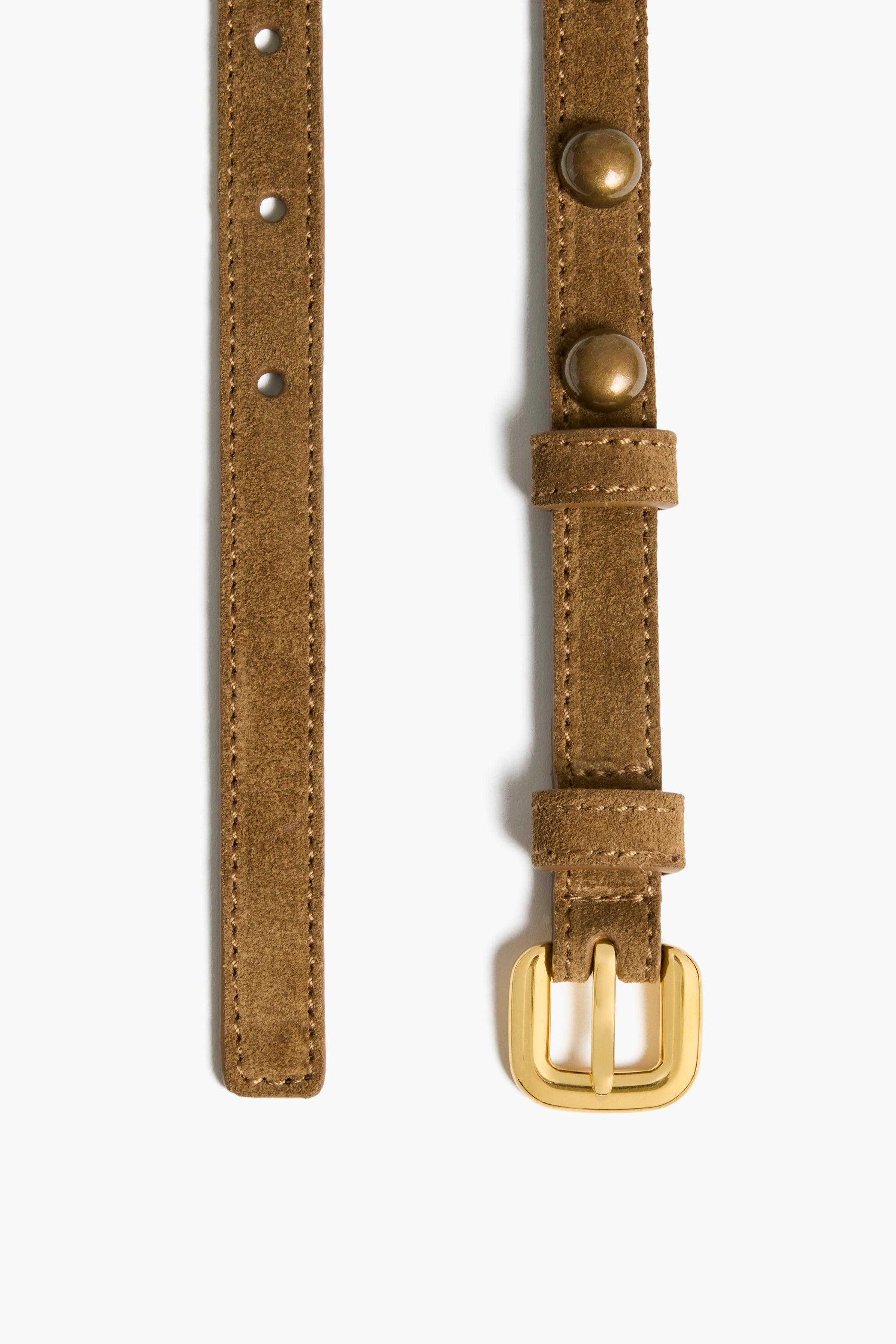 SKINNY BELT WITH STUDS BUCKLE BELT - 3