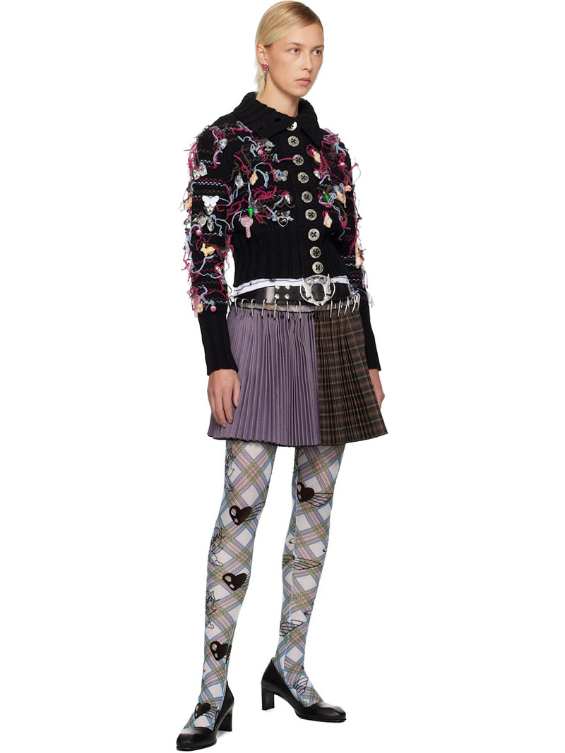 Chopova Lowena Brown & Purple Cotton Carabiner Miniskirt outlook