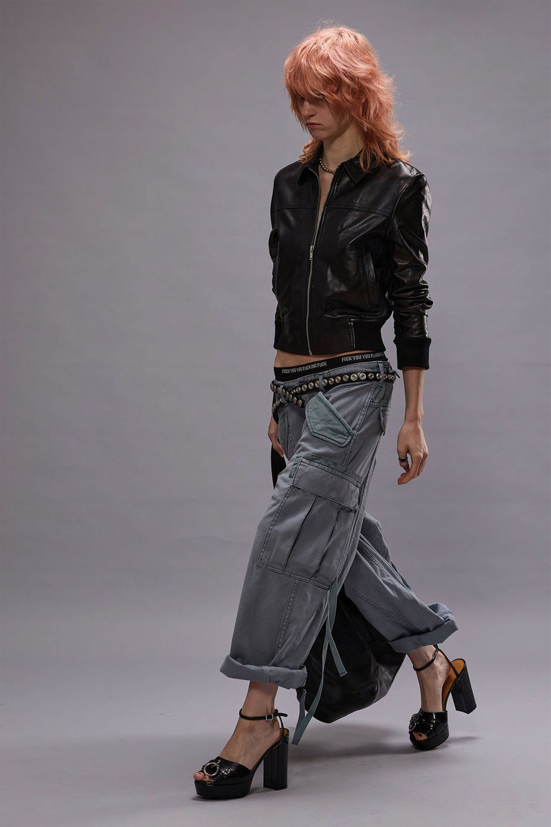 CROPPED CARGO - FADED STEEL BLUE CANVAS - 1