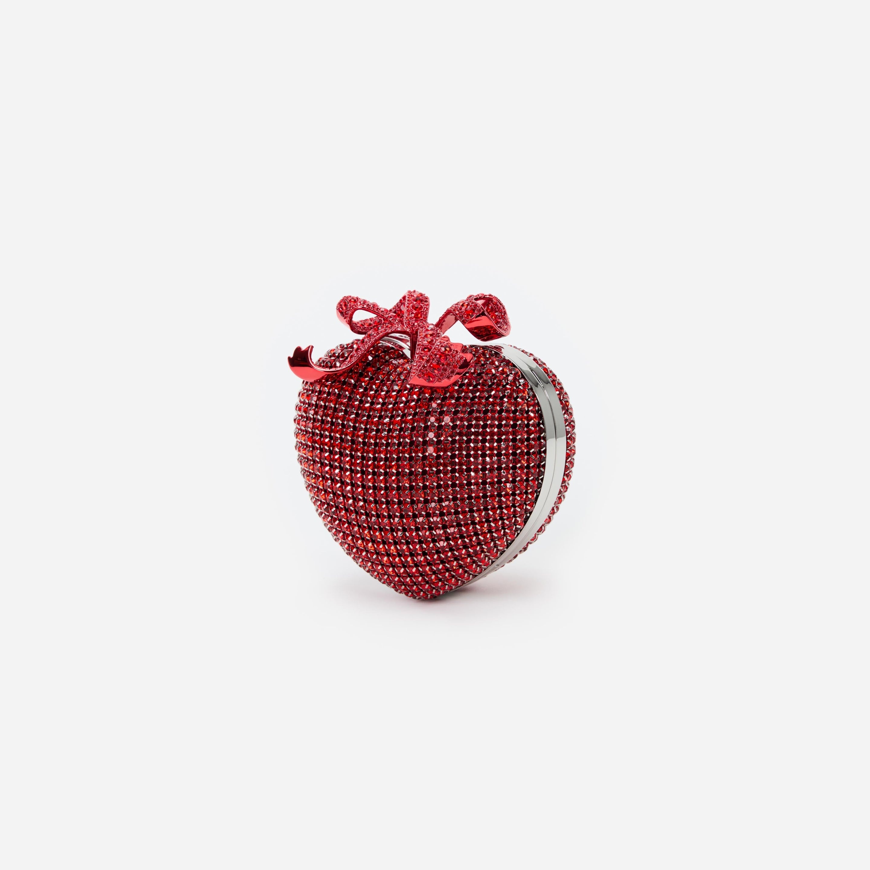 Red Crystal Heart Clutch - 2