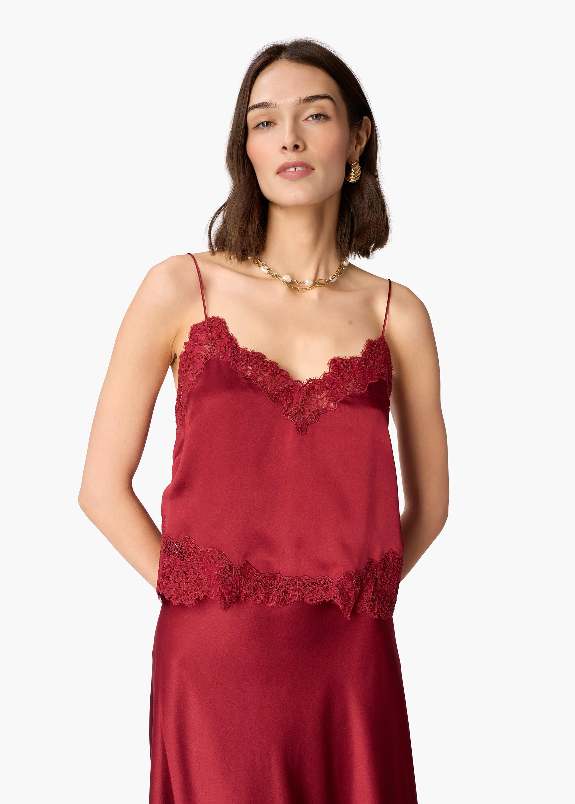 MALENA SILK CAMISOLE COMPOTE - 1