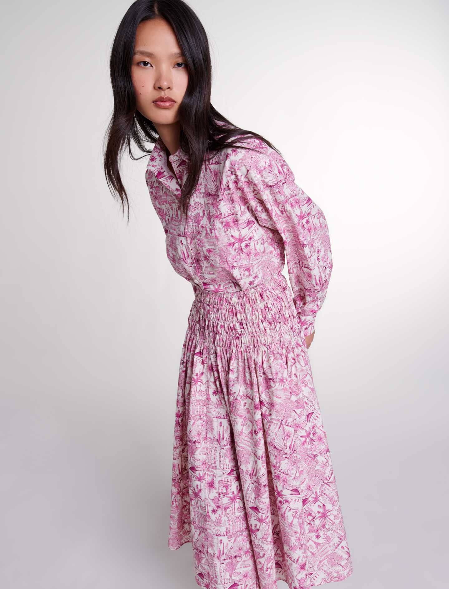 Printed Maxi Skirt - 7