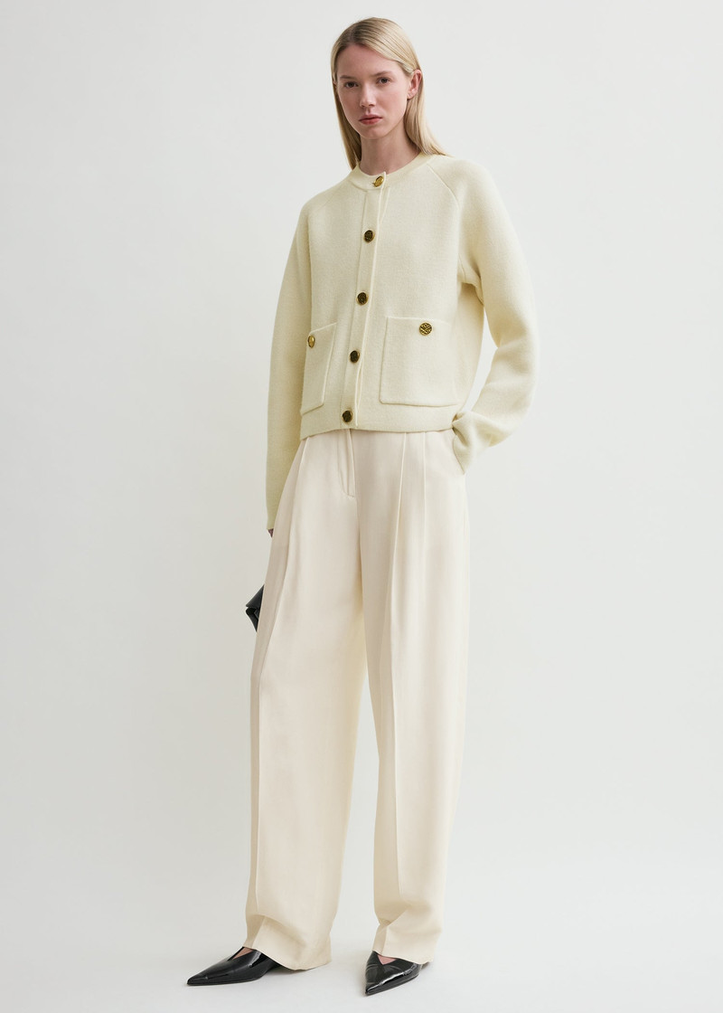 Totême Hammered button cardigan milk outlook