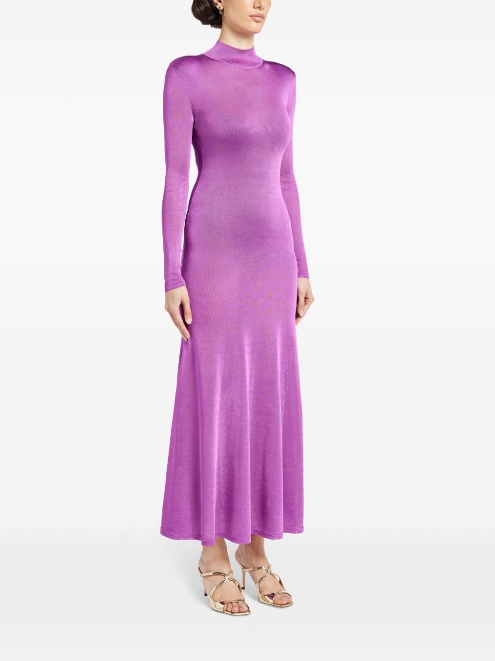 knitted jersey maxi dress - 3