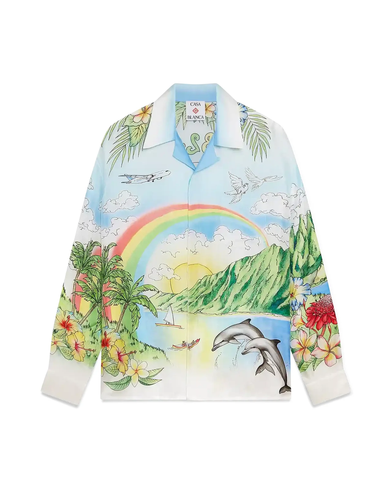 Aloha Long Sleeve Silk Shirt - 1