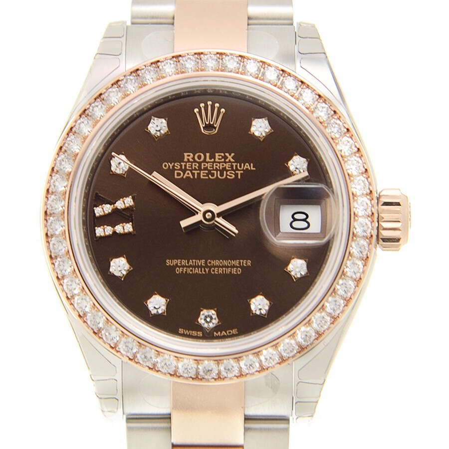 Rolex Lady Datejust Chocolate Diamond Dial Automatic Steel and 18ct Everose Gold Oyster Watch 279381 - 2