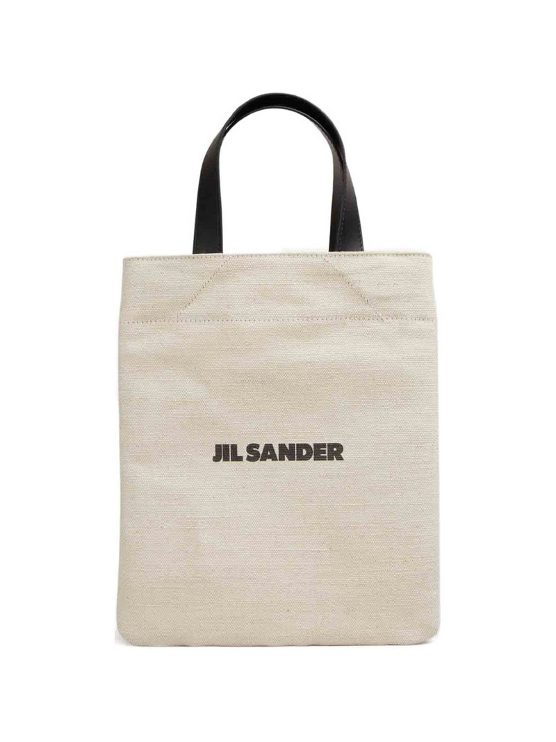 logo-printed leather-handles tote bag 1