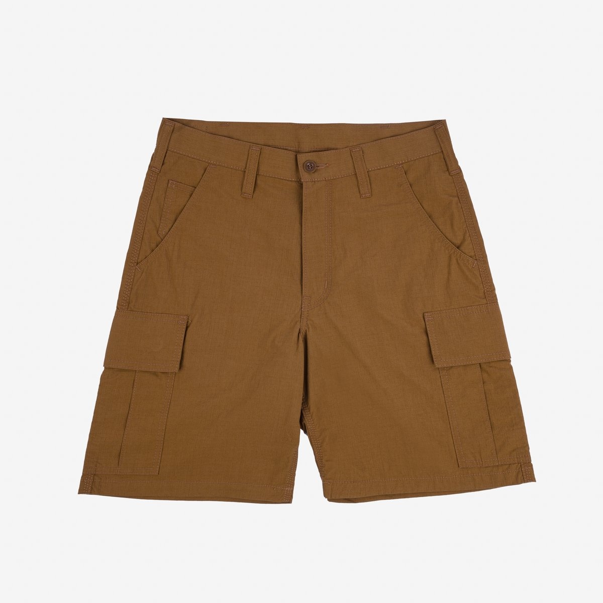 IH-736-BRN Ripstop Cargo Shorts - Brown - 1