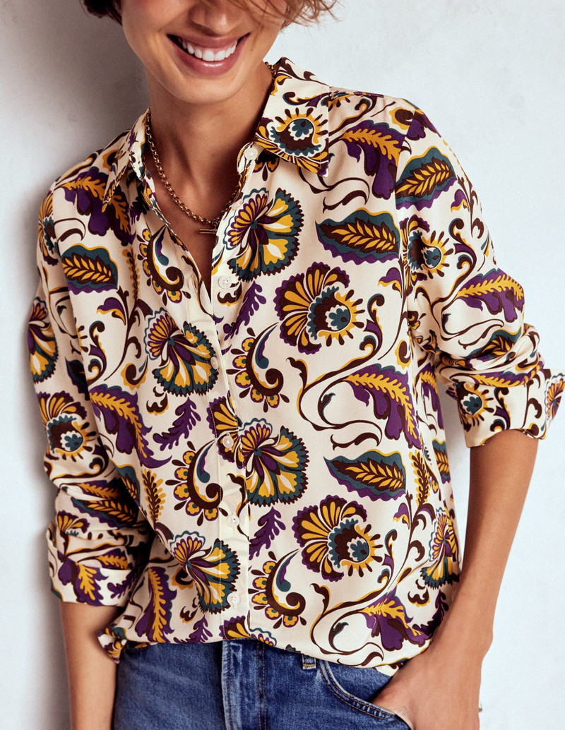Sienna Silk Shirt-Multi, Ornate Meadow 3