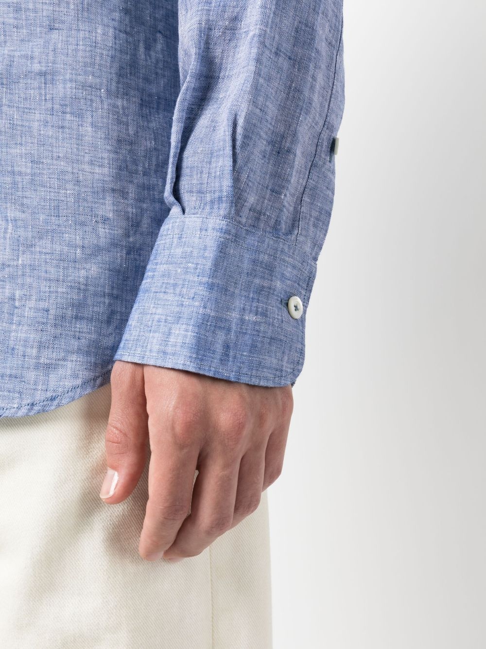 long-sleeve linen shirt - 5