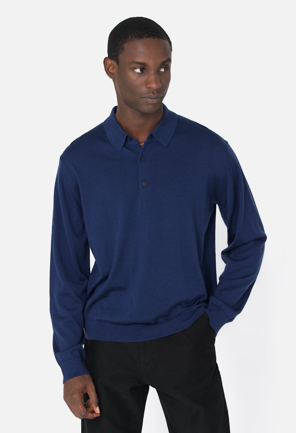 CASHMERE WOOL BLEND POLO - 5