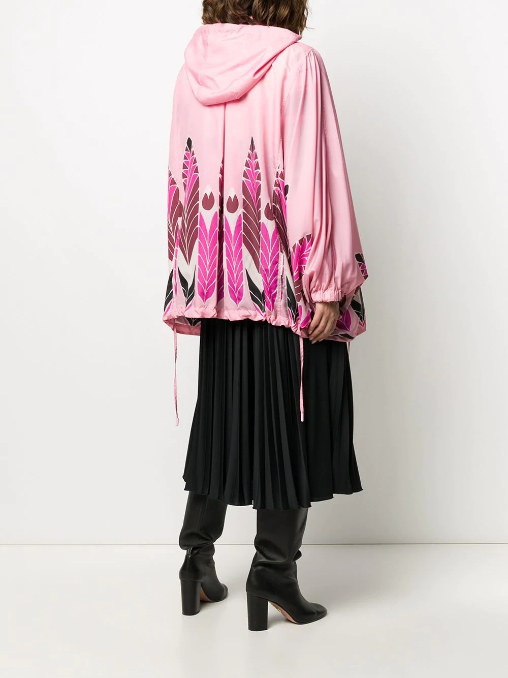 feather printed raincoat - 4